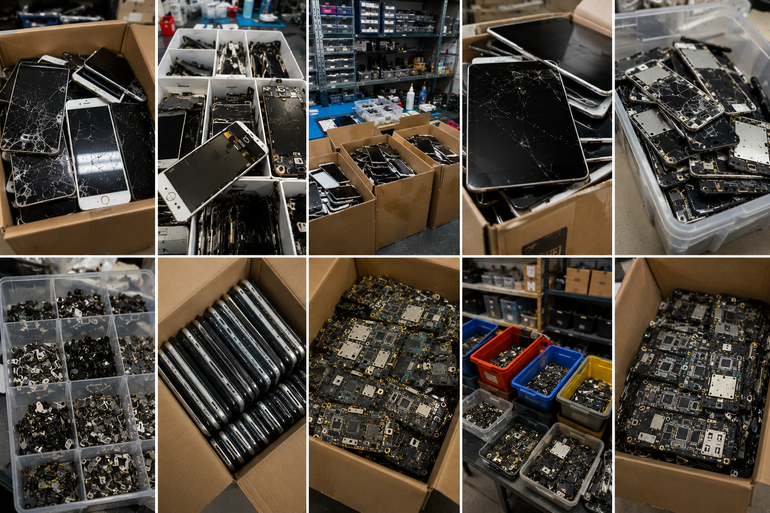 Mixed Broken Phones Lot